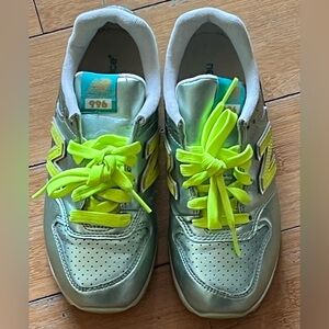 Rare New Balance 996 Style G2455 Kids Shoes Size 1 USA Metallic Green